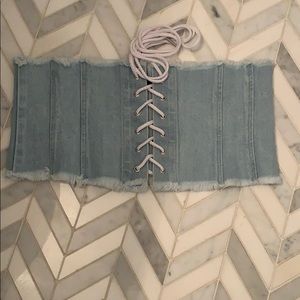 Denim corset